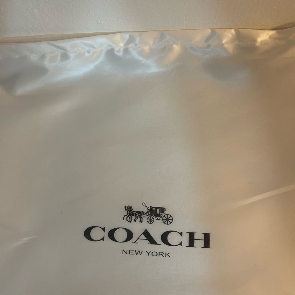 Coach Pink Signature Satchel with Tan Trim and Floral Charm - Picture 8 of 10